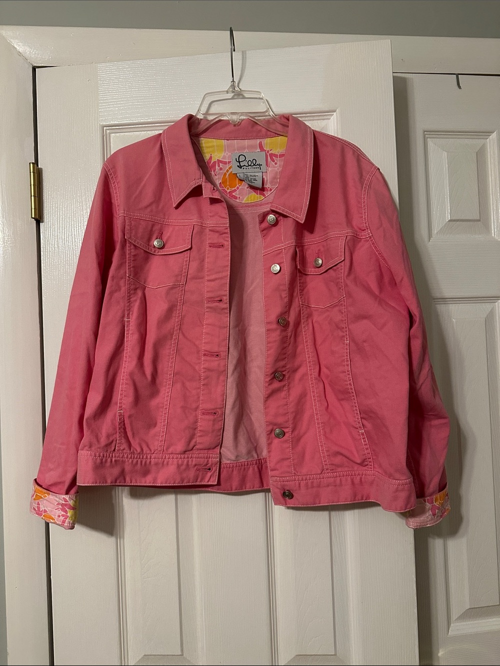 Lilly Pulitzer Pink Denim Jacket